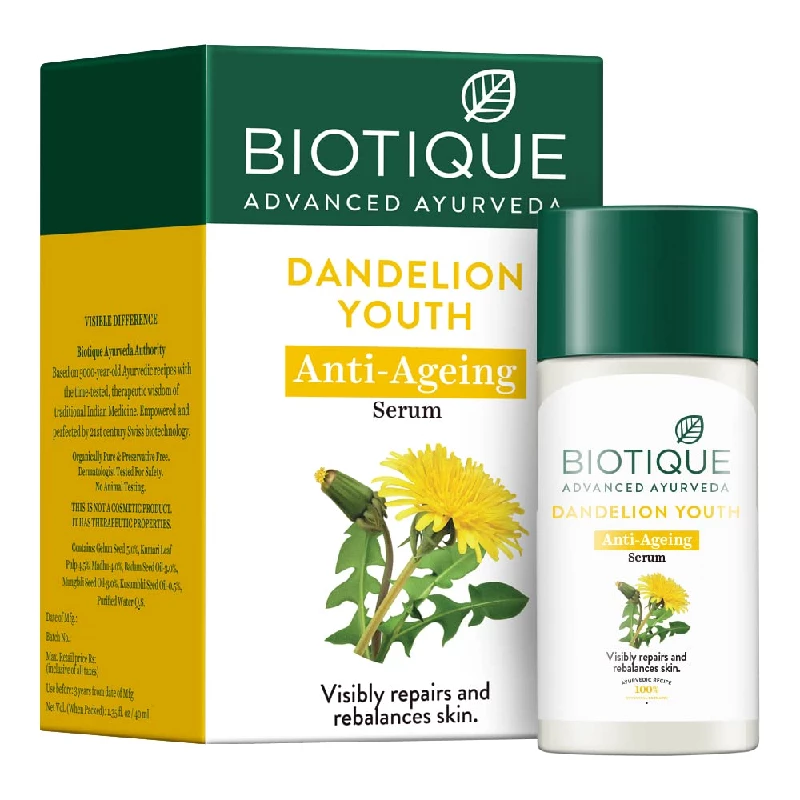Biotique Dandelion Youth Anti-Ageing Serum, 40 ml-1.webp